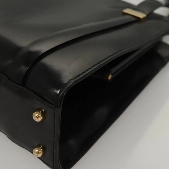 GUCCI Shoulder Bag Leather Black Gold 007 2046 0268 Auth BA1194 - Picture 5 of 16